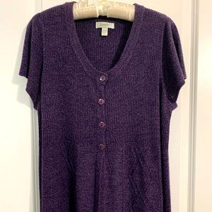 Purple Short Sleeve Light Knit Sweater 14/16